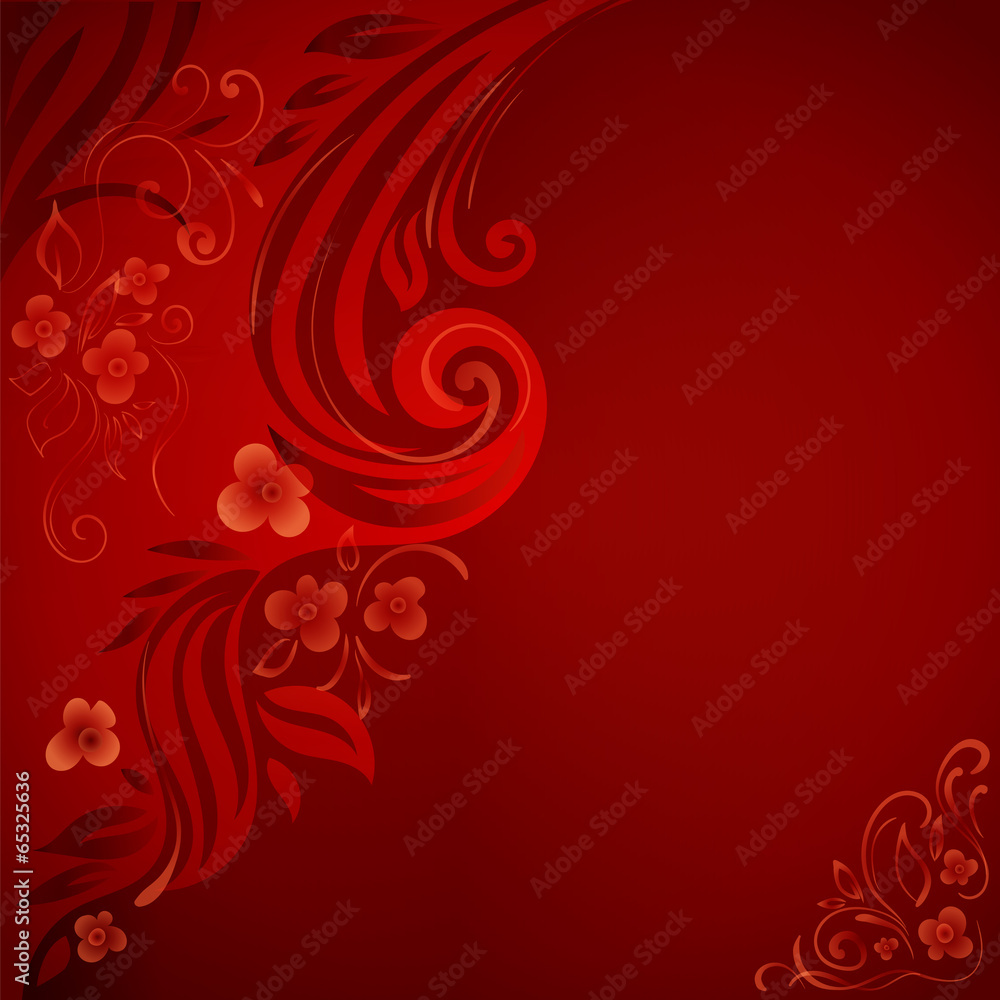 Abstract background with flowers and leaves Abstract background with flowers and leaves