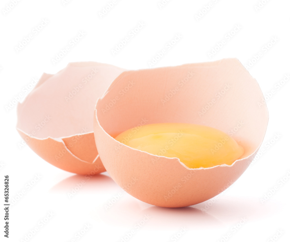 Breaking egg isolated on white background cutout Breaking egg isolated on white background cutout