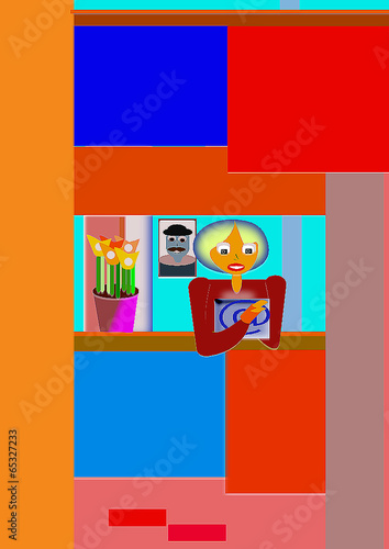 Vecina con la tablet