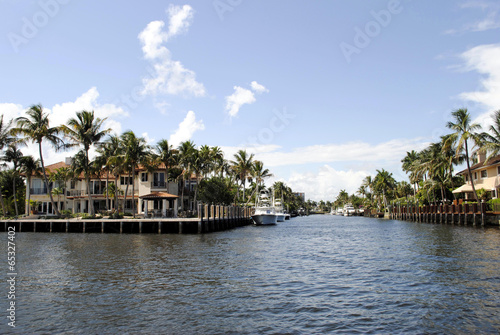 Canal in Fort Lauderdale Florida USA