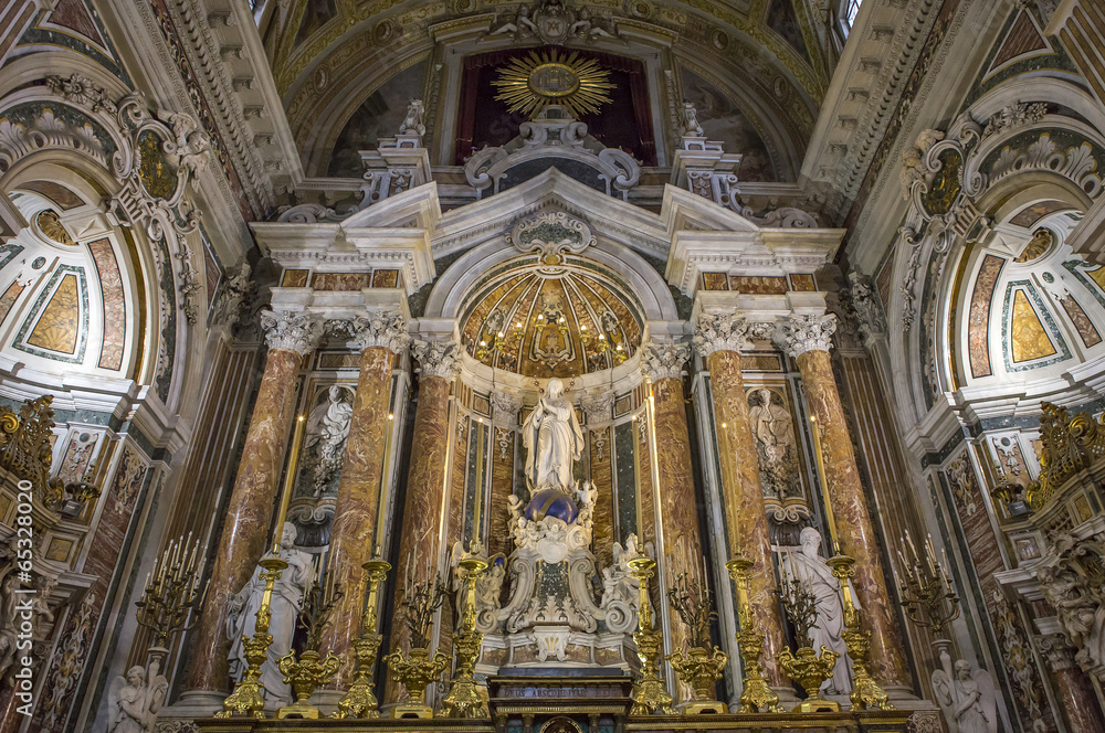 Barroco church of the Gesu Nuovo, Naples, Italy Barroco church of the Gesu Nuovo, Naples, Italy