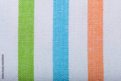 Closeup of colorful striped textile as background or texture