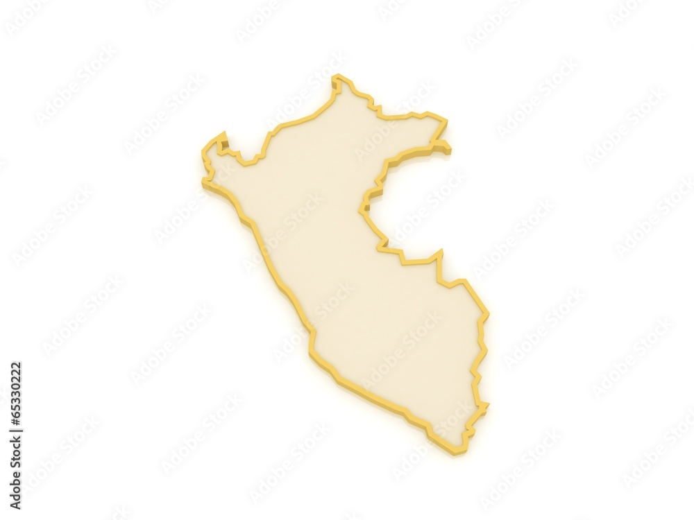 Naklejka premium Map of Peru.