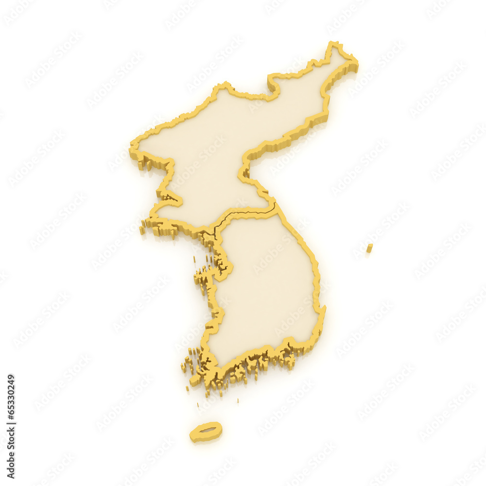 Fototapeta premium Map of Korea.