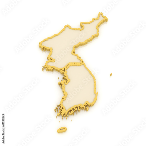 Map of Korea.