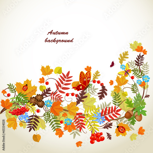Autumn leaf pattern for your design