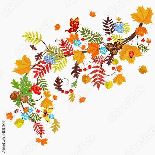 Autumn leaf pattern for your design