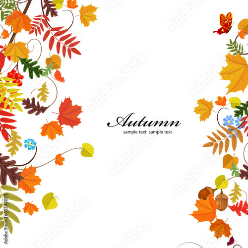Autumn leaf pattern for your design