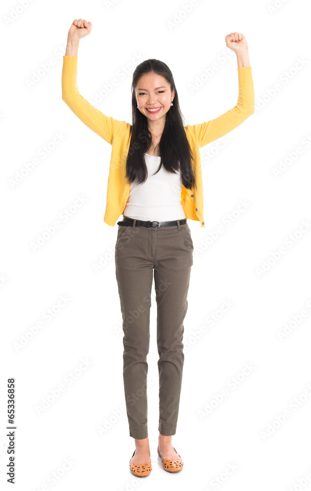 Excited Asian woman Excited Asian woman