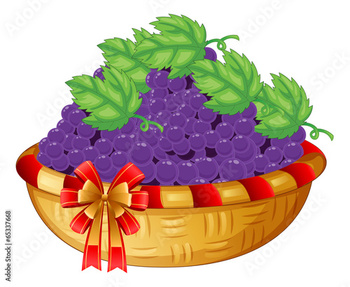A basket of grapes