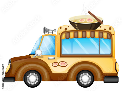A vehicle selling soup