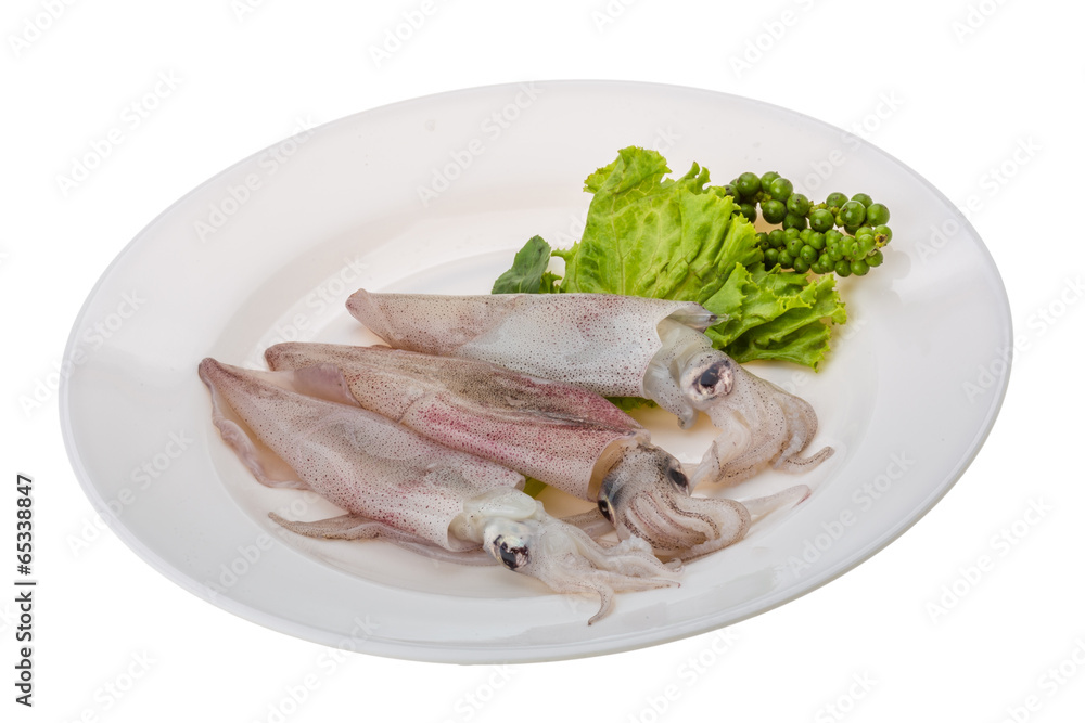 Raw calamari