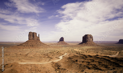 Monument Valley, desert canyon in USA photo