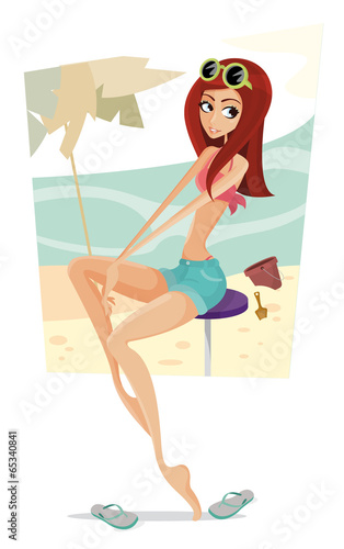 Ragazza sulla spiaggia