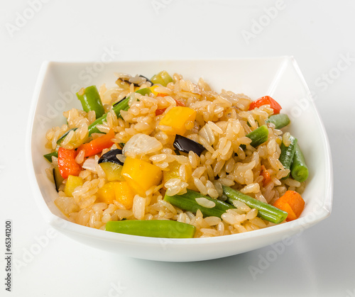 Rice salad with vegetables