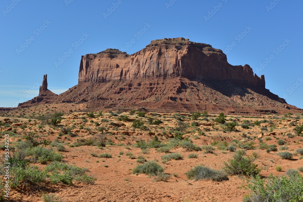 Monument valley in Utah in the early evening of April 2014