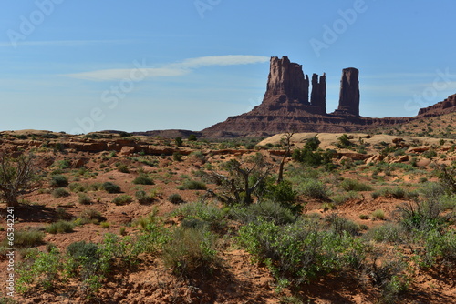 Monument valley in Utah in the early evening of April 2014