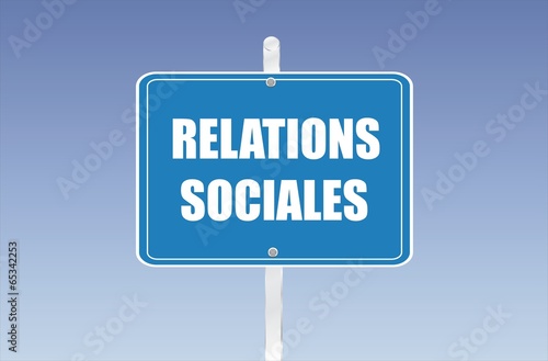 panneau relations sociales