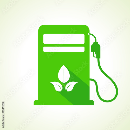 Bio fuel concept with petrol pump machine stock vector