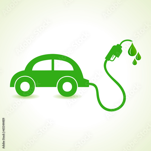 Bio fuel concept with car stock vector