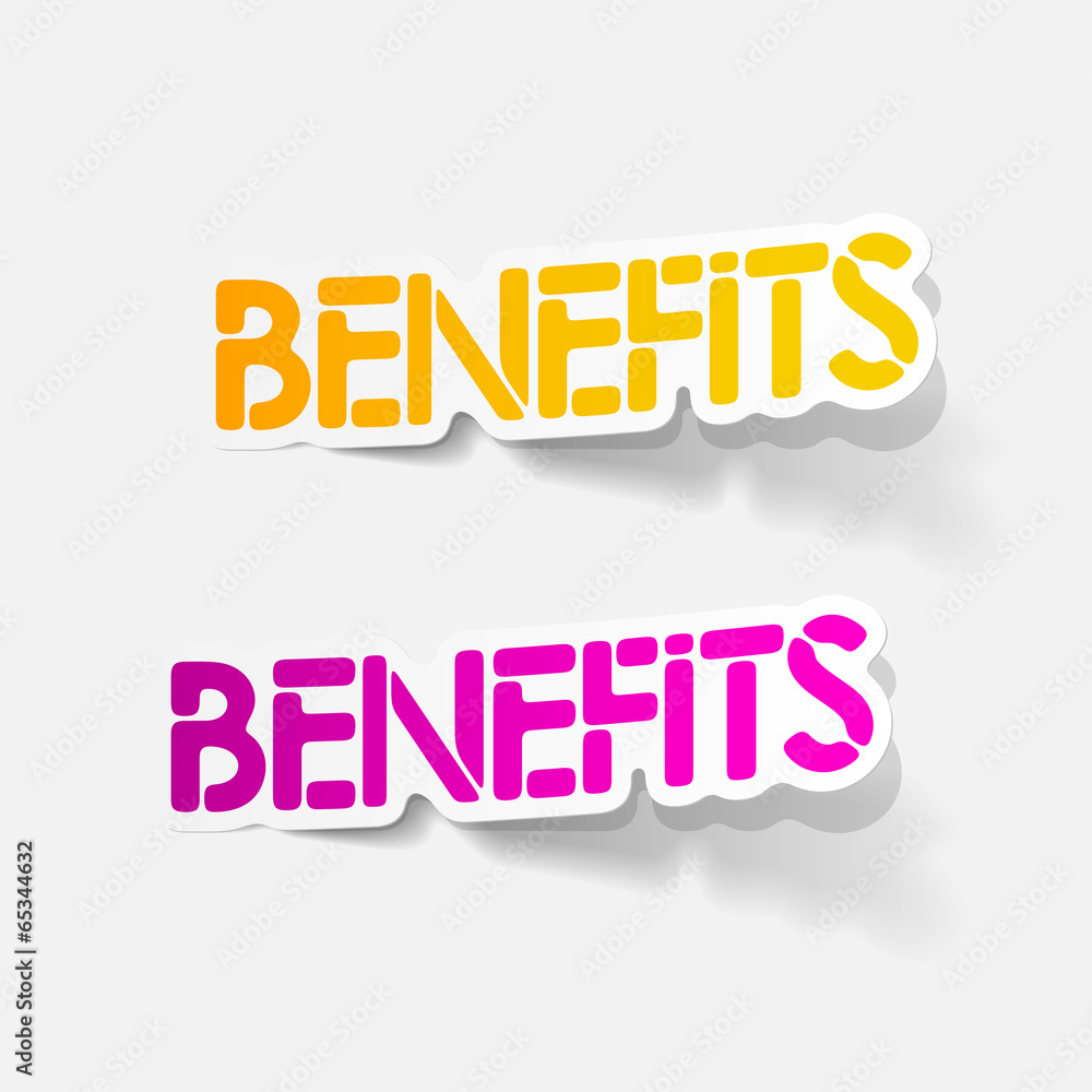 realistic design element: Benefits realistic design element: Benefits