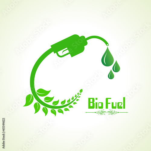 Bio fuel concept with nozzle stock vector