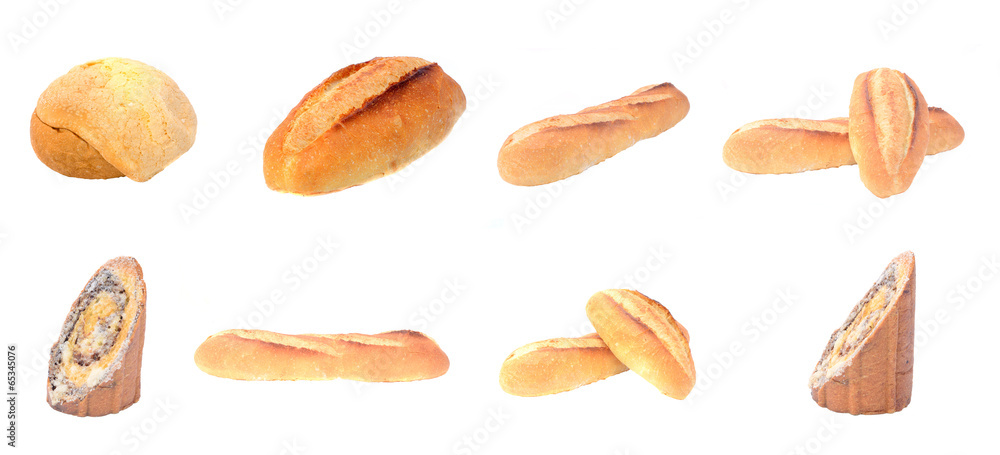 Traditional homemade round bread isolated on a white background Traditional homemade round bread isolated on a white background