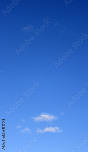 Small clouds and blue sky.