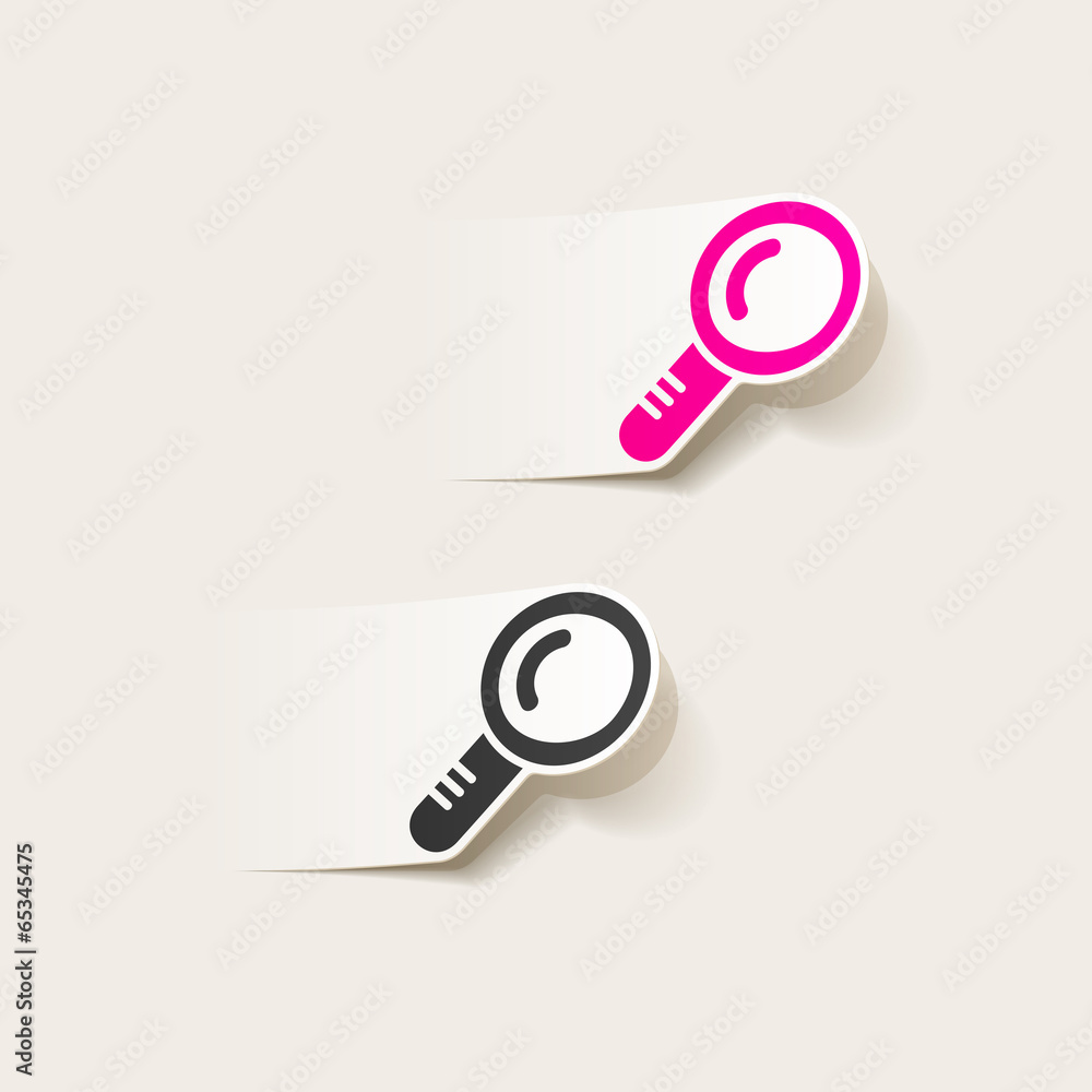 realistic design element: magnifier realistic design element: magnifier