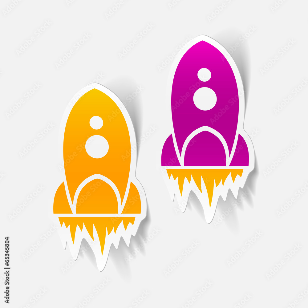 realistic design element: rocket realistic design element: rocket