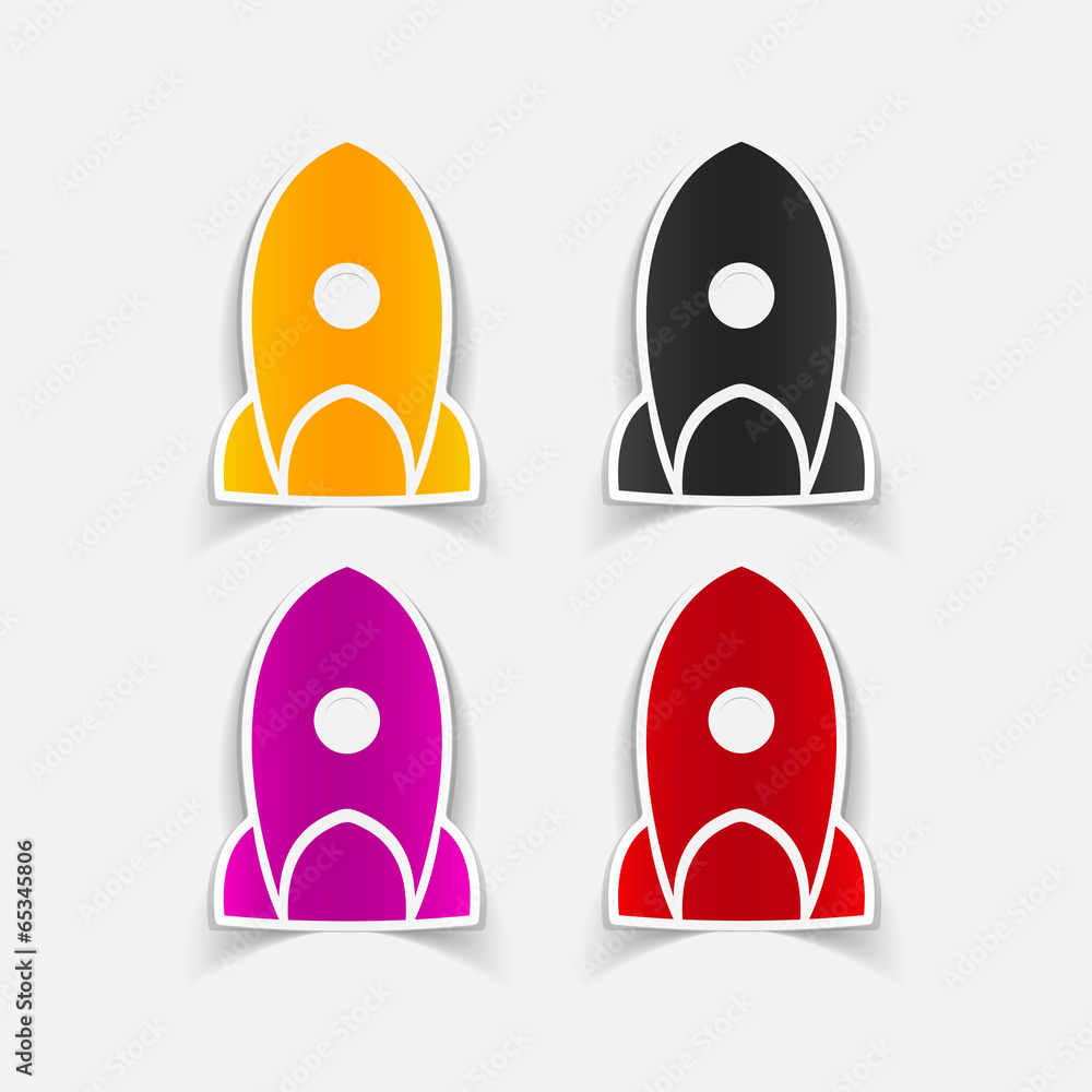 realistic design element: rocket realistic design element: rocket