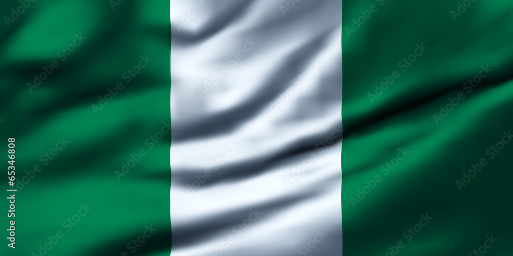 Waving flag, design 1 - Nigeria