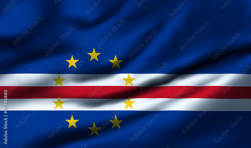 Waving flag, design 1 - Cape Verde Waving flag, design 1 - Cape Verde