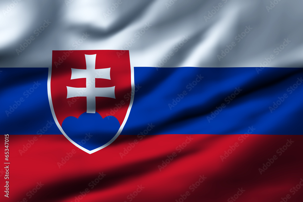 Obraz premium Waving flag, design 1 - Slovakia