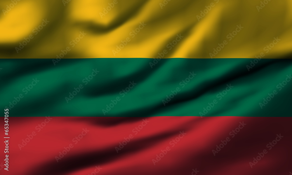 Waving flag, design 1 - Lithuania