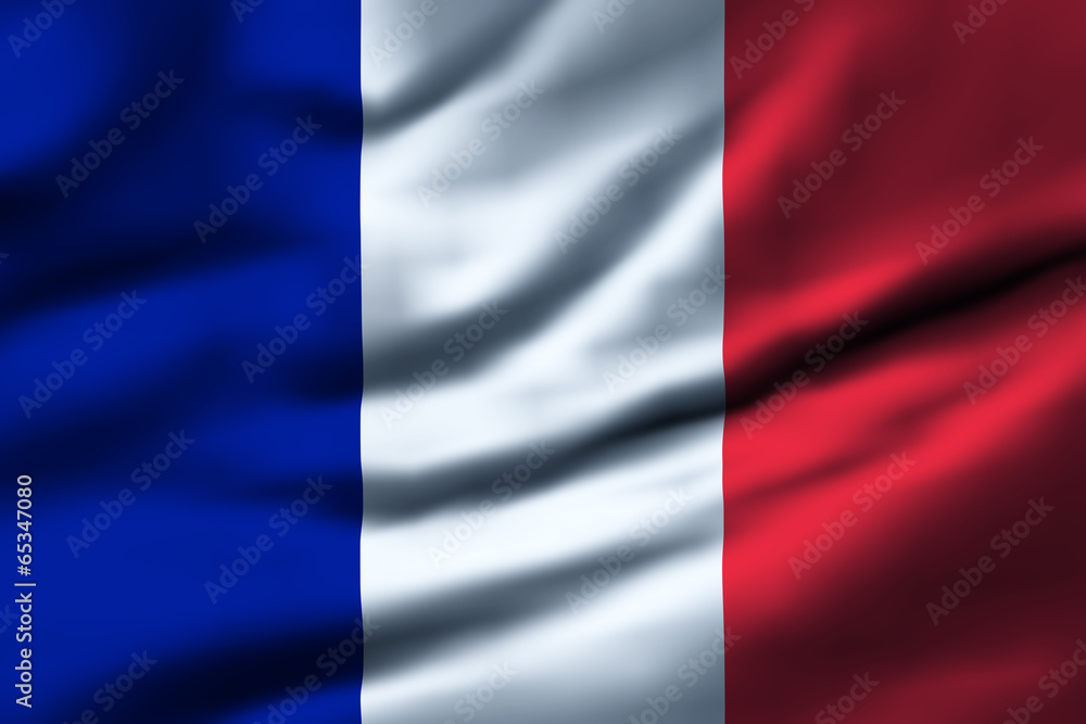 Waving flag, design 1 - France