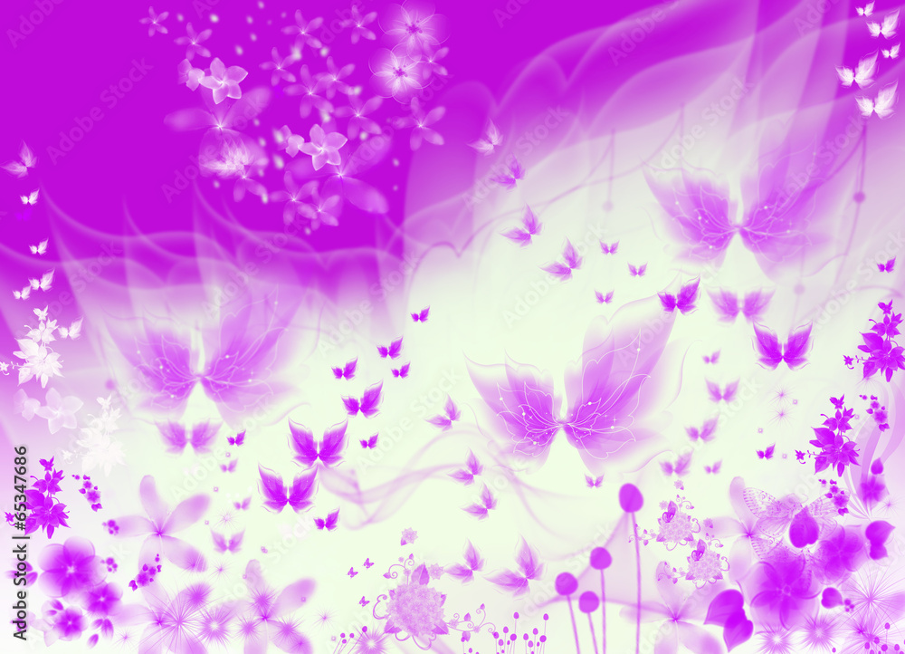 Obraz premium purple texture butterflies
