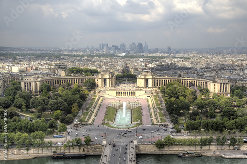 View of Paris from Eiffel Tower. Paris, France  photo