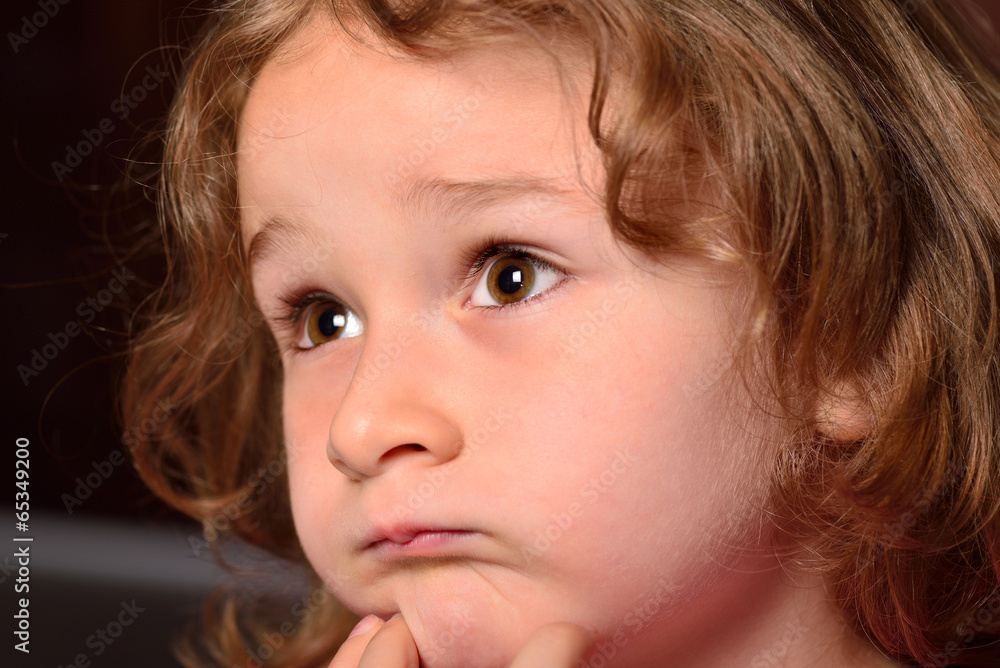 Portrait of a dreaming little cute girl Portrait of a dreaming little cute girl