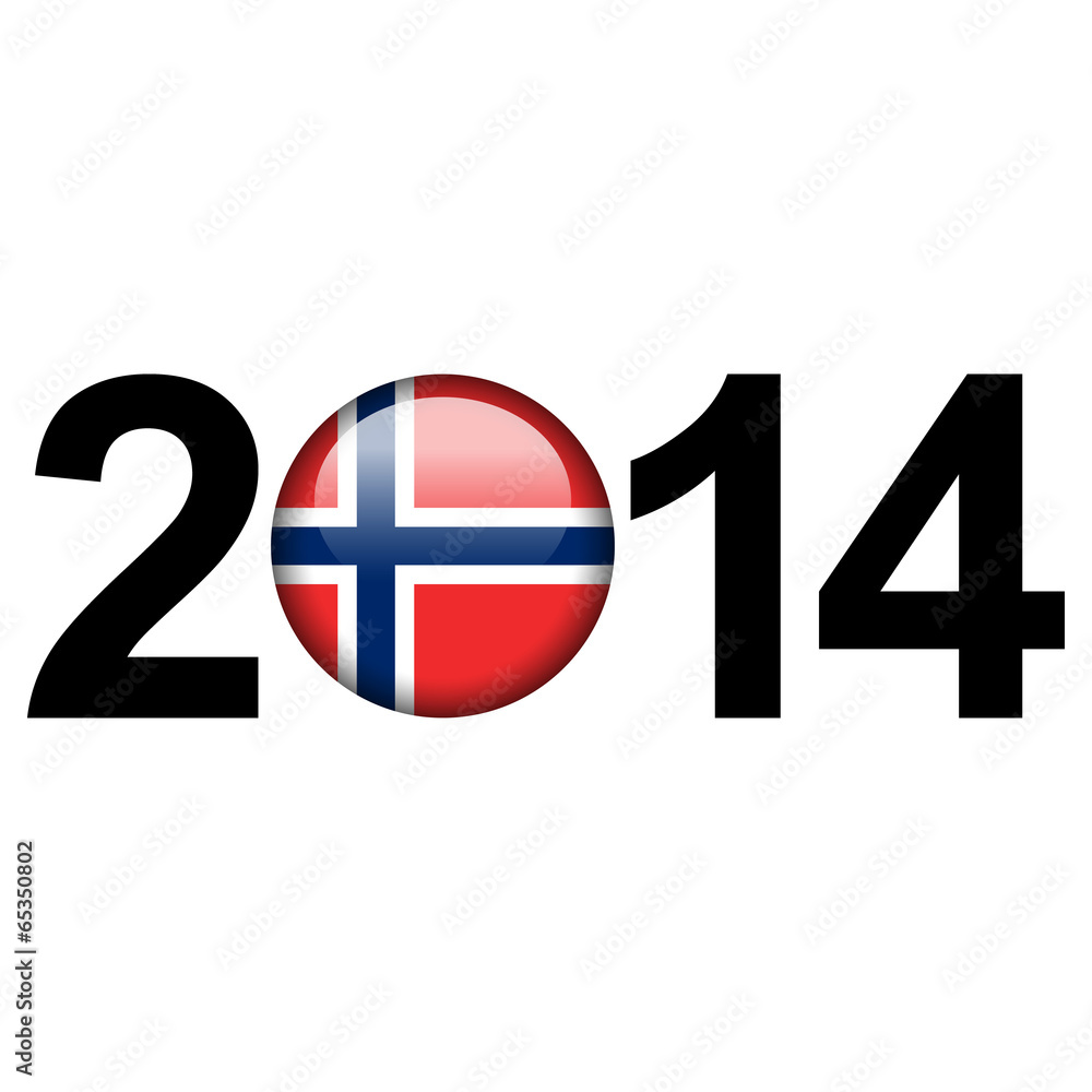 Fototapeta premium Norway flag button