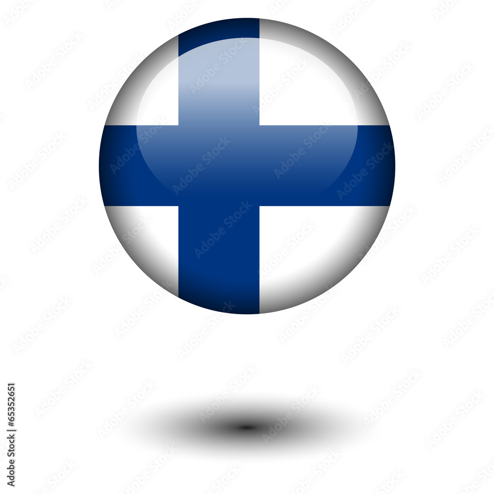 Flag button illustration - Finland Flag button illustration - Finland