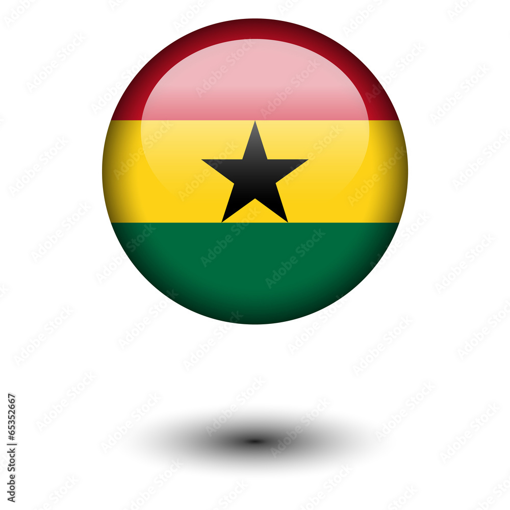 Flag button illustration - Ghana