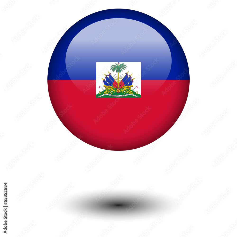 Fototapeta premium Flag button illustration - Haiti