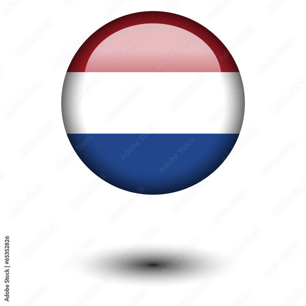 Flag button illustration - Netherlands Flag button illustration - Netherlands