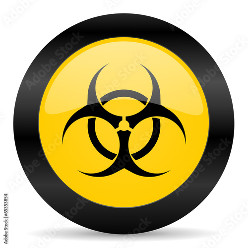 biohazard black yellow web icon