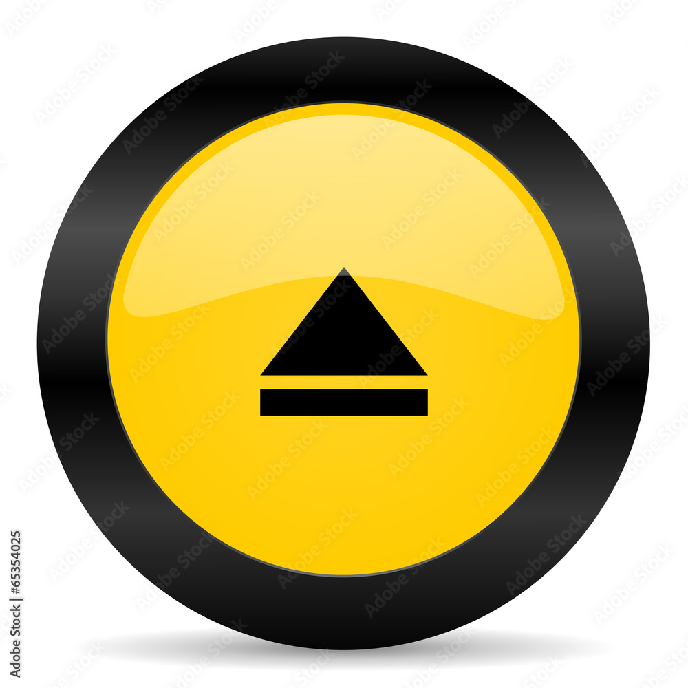 eject black yellow web icon eject black yellow web icon