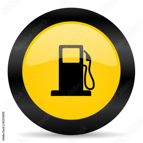 petrol black yellow web icon