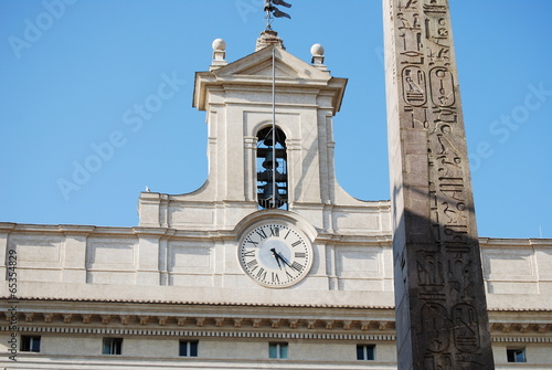 Facade of the Palace of Montecitorio in Rome in Italy