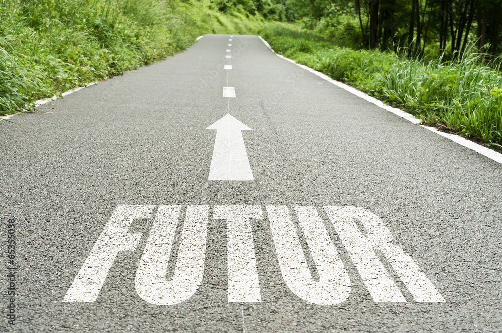 Fototapeta premium route de campagne concept futur