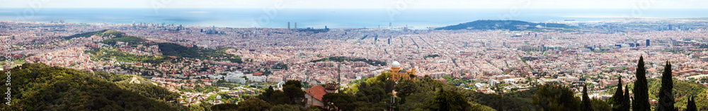  view  of Barcelona and Mediterranean